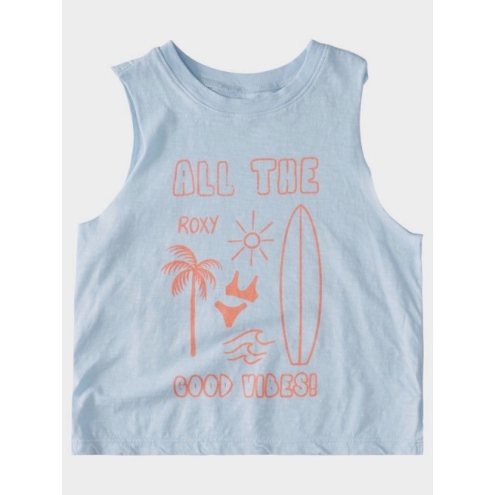Roxy Girl Dream List Good Vibes Beach Surf Muscle Tank Size XS 7